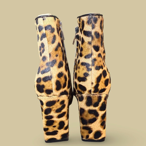 Marc Fisher LTD miYanaraly Sz 5M Leopard Print Ankle Boots Women's New w/ Box - Picture 6 of 9